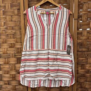 Vince Camuto Womens Sleeveless Striped Tank Top NWT